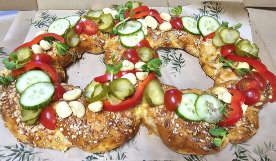 Sāļais kliņģeris - dekorēts